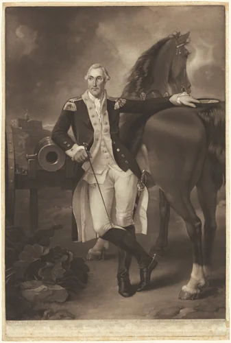 George Washington by Valentine Green; Thomas Stothard; Charles Willson Peale, print, 1785