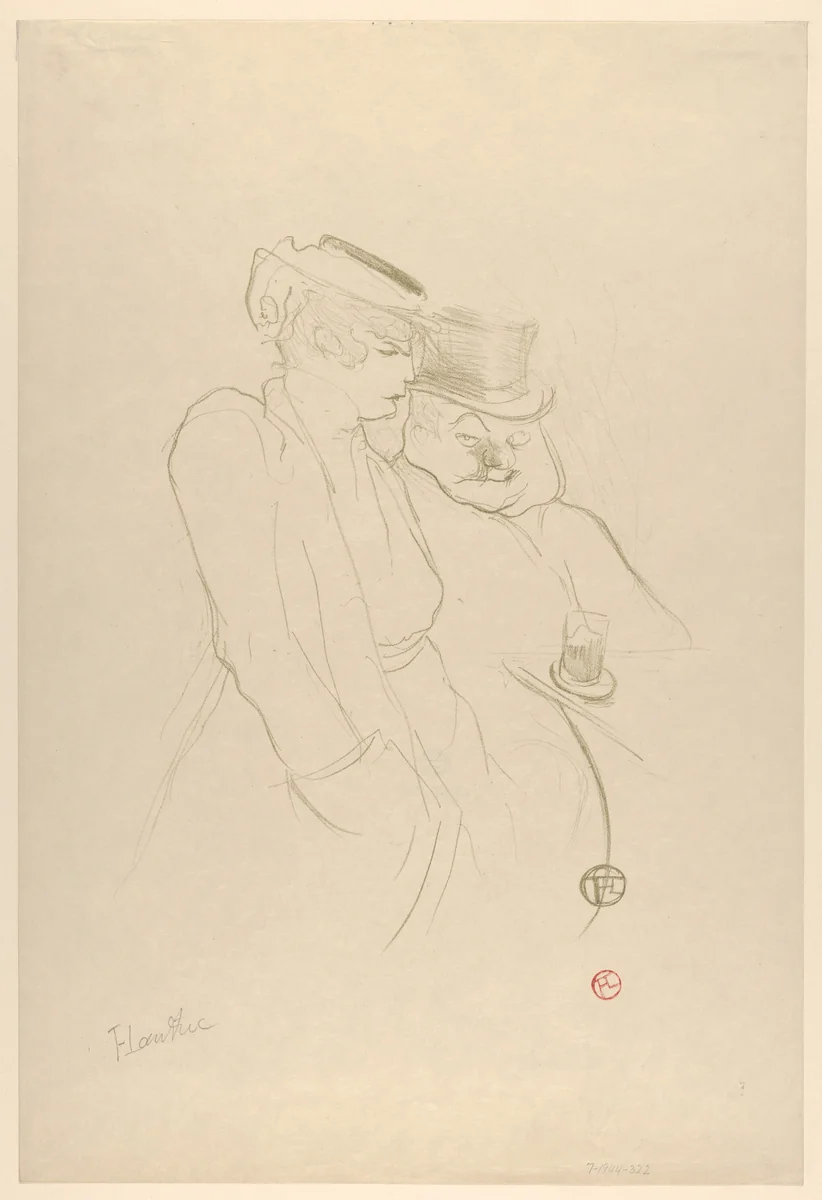 In Their Forties by Henri de Toulouse-Lautrec, print, 1893