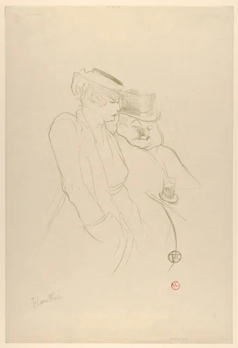 In Their Forties by Henri de Toulouse-Lautrec, print, 1893