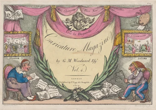 Title Page, The Caricature Magazine by G. M. Woodward, Vol. 4 by Thomas Rowlandson, print, 1809