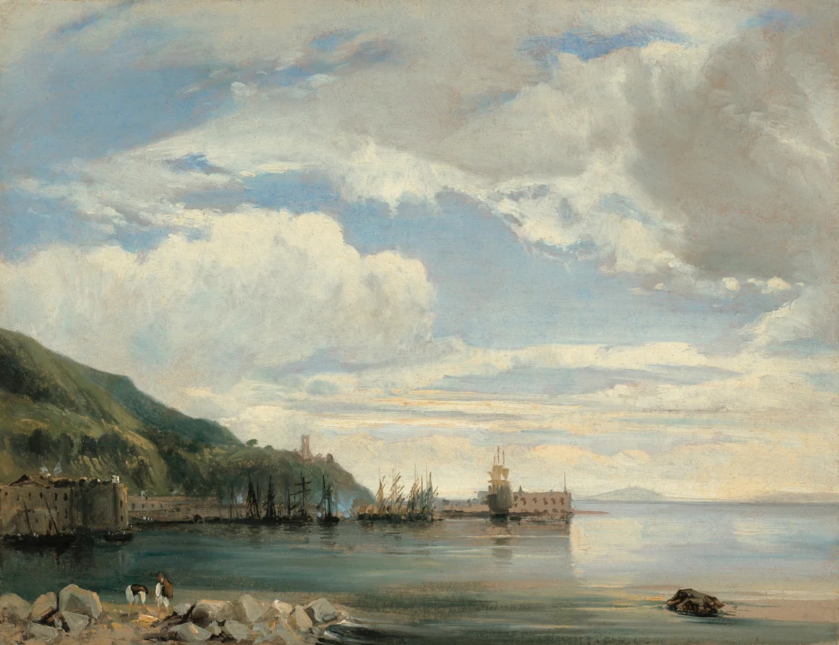 On the Bay of Naples by Léon-François-Antoine Fleury, painting, 1830