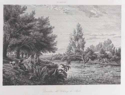 Environs de Choisy-le-Roi by Charles-François Daubigny, print, 1843
