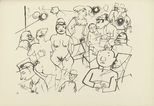 Dr. Benn's Nachtcafé (plate, folio 96) from Ecce Homo by George Grosz, illustrated book, 1922