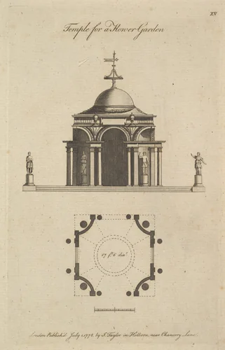 Temple for a Flower Garden by Sir John Soane, print, 1778