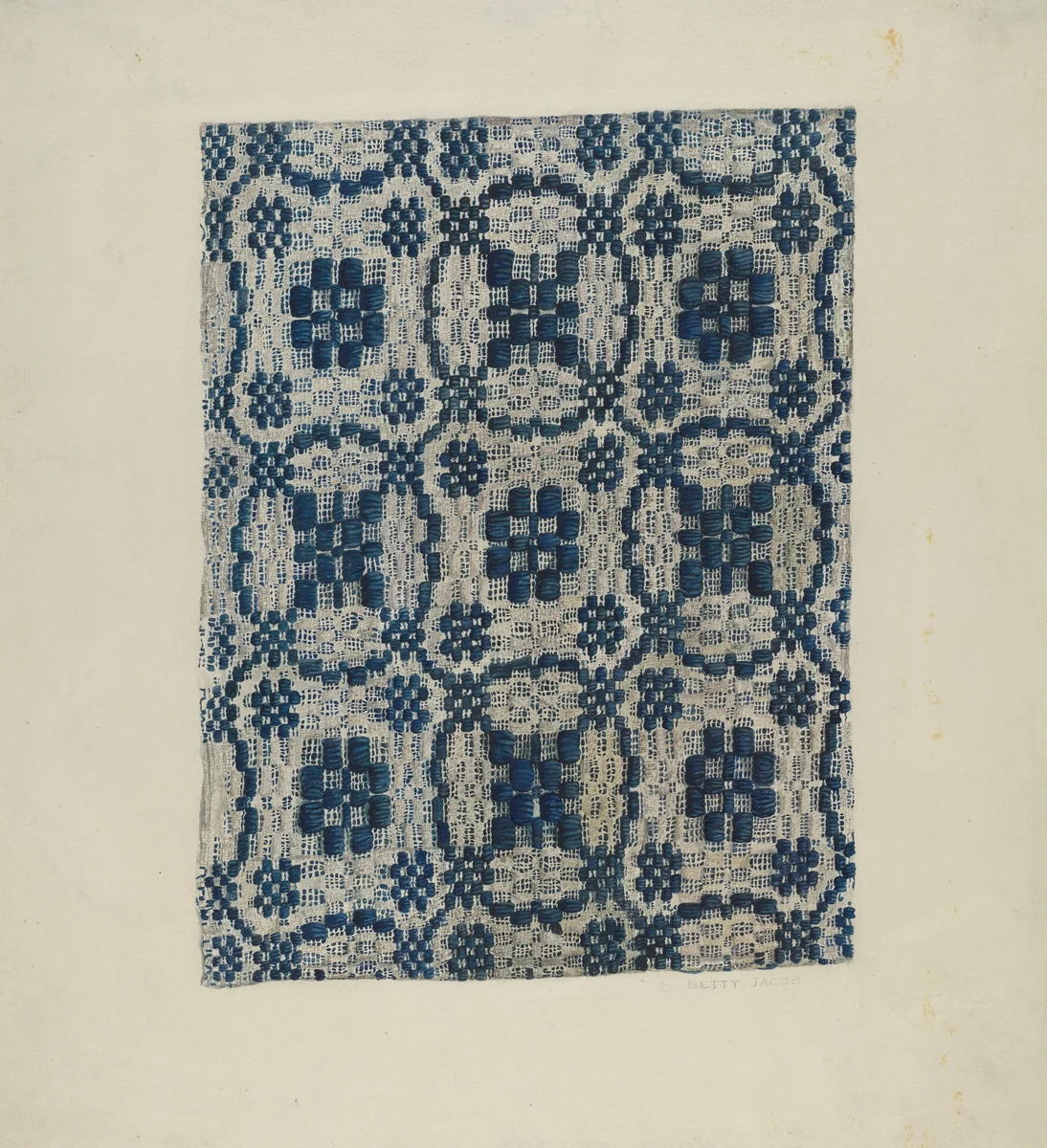 Coverlet by Betty Jacob, index of american design, 1940