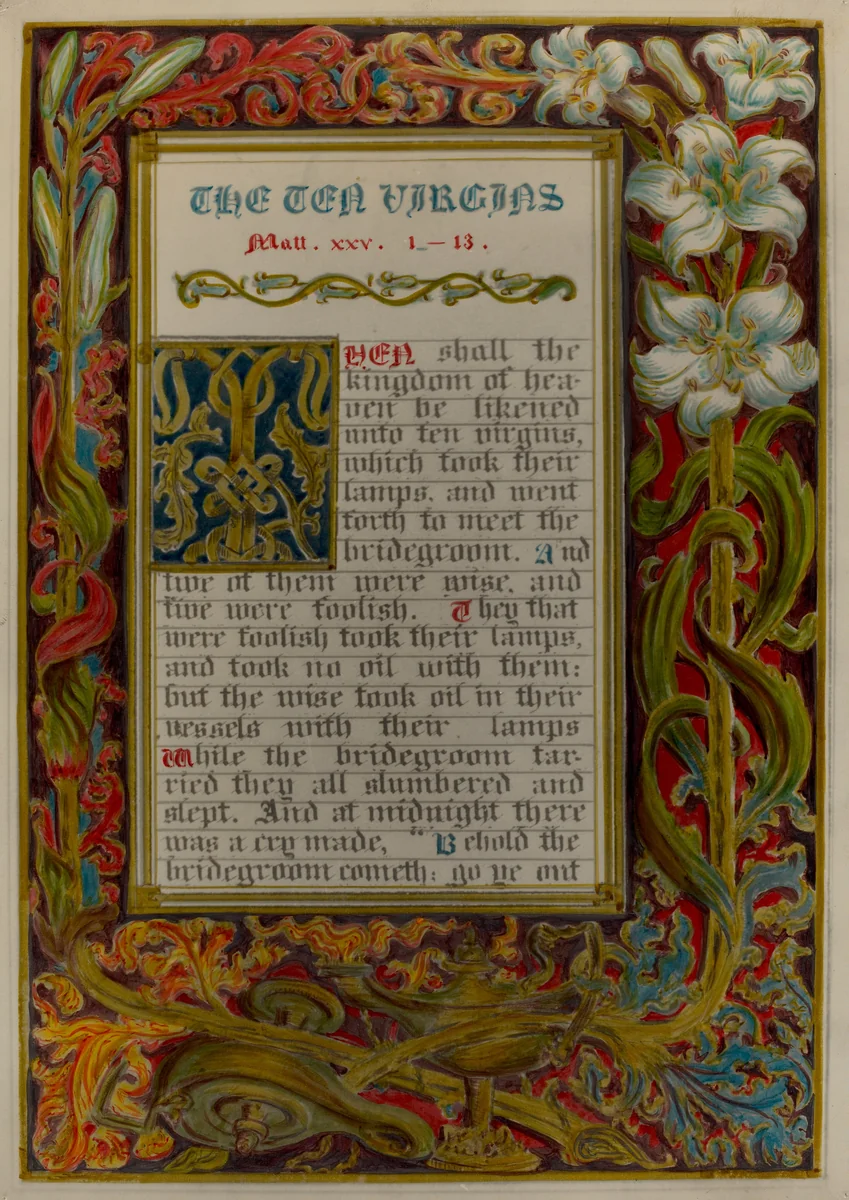 Illuminated Parable: The Ten Virgins by James Gross; Robert Stewart, index of american design, 1936