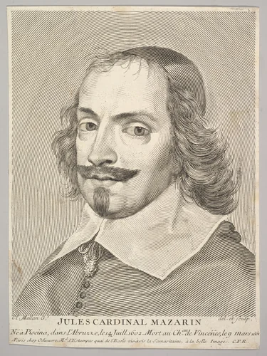 Cardinal Jules Mazarin by Claude Mellan, print, 1600-1661