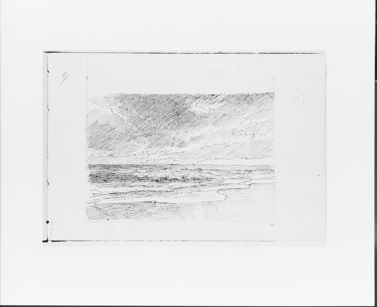 Seascape (from Sketchbook VII) by William Trost Richards, artwork, 1886