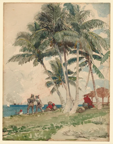 The Buccaneers by Winslow Homer, drawing, 1885