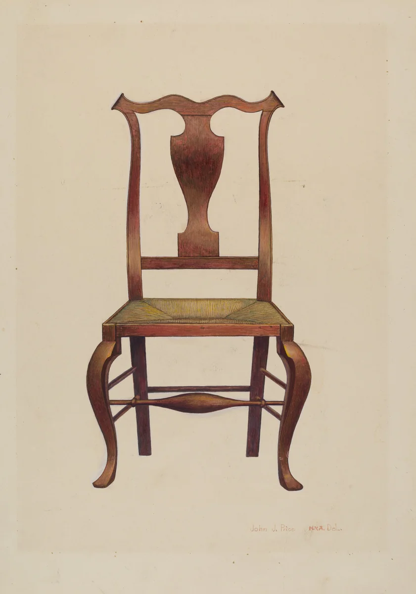 Sheraton Chair by John Price, index of american design, 1939