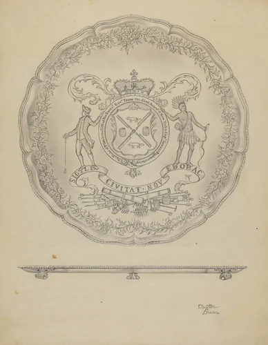 Silver Salver by Clayton Braun, index of american design, 1936