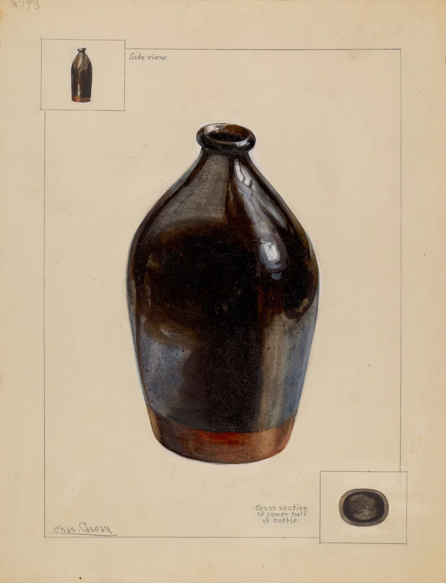 Flask by Charles Caseau, index of american design, 1936