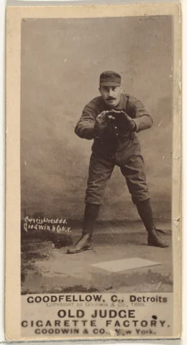Goodfellow, Catcher, Detroit Wolverines, from the Old Judge series (N172) for Old Judge Cigarettes by Goodwin & Company, photograph, 1888