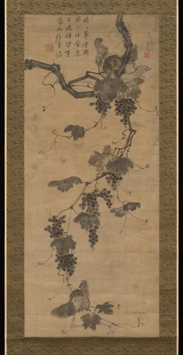 Grapevine and Squirrels by Unidentified Artist, painting, 1800-1833