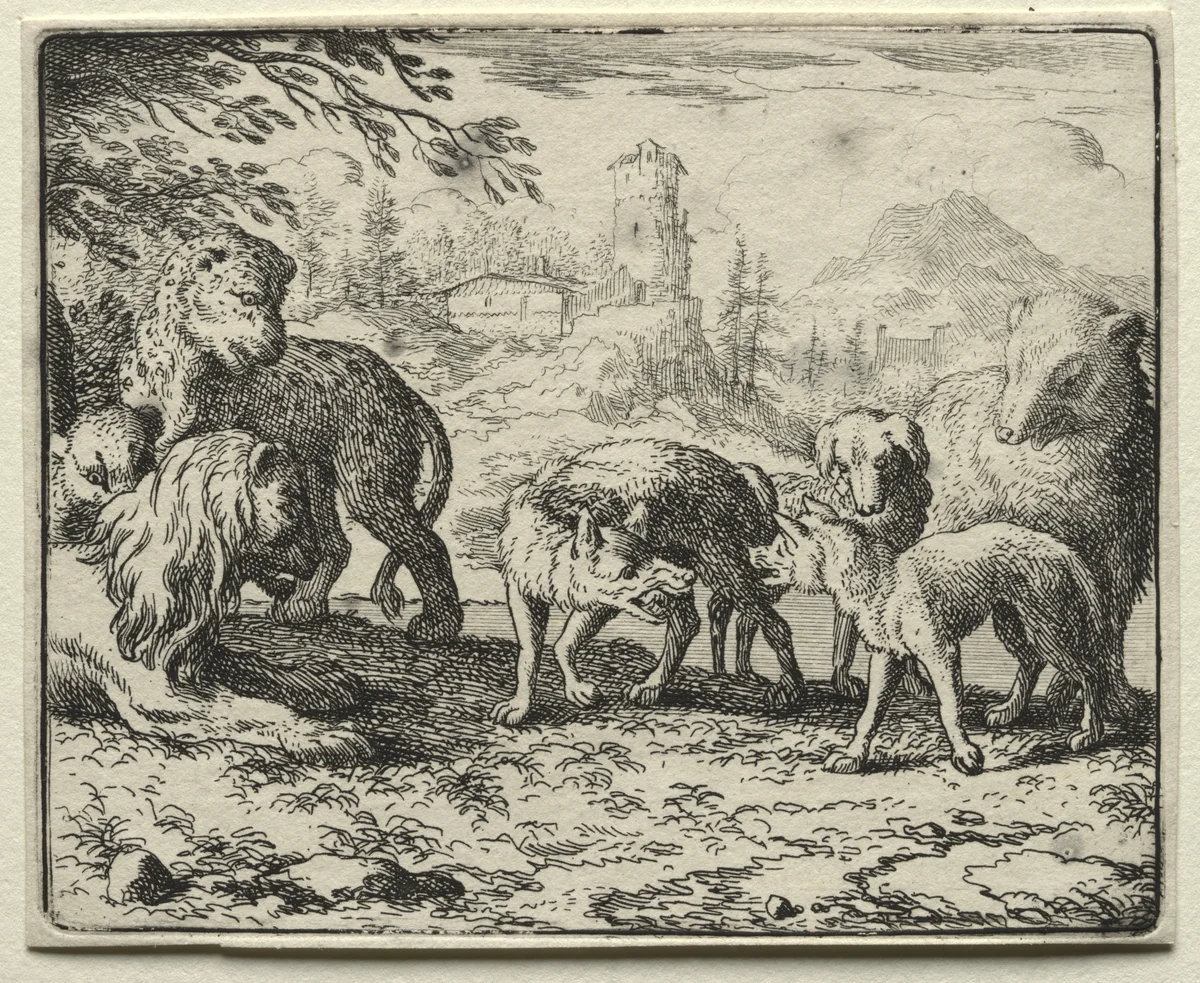 Reynard the Fox: The Condemnation of Reynard by Allart van Everdingen, print, 1650-1675
