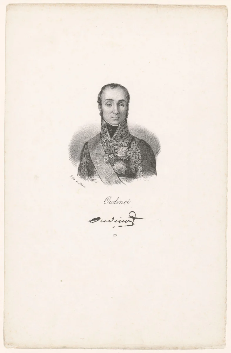 Portret van Nicolas-Charles Oudinot by anonymous, print, 1818-1842