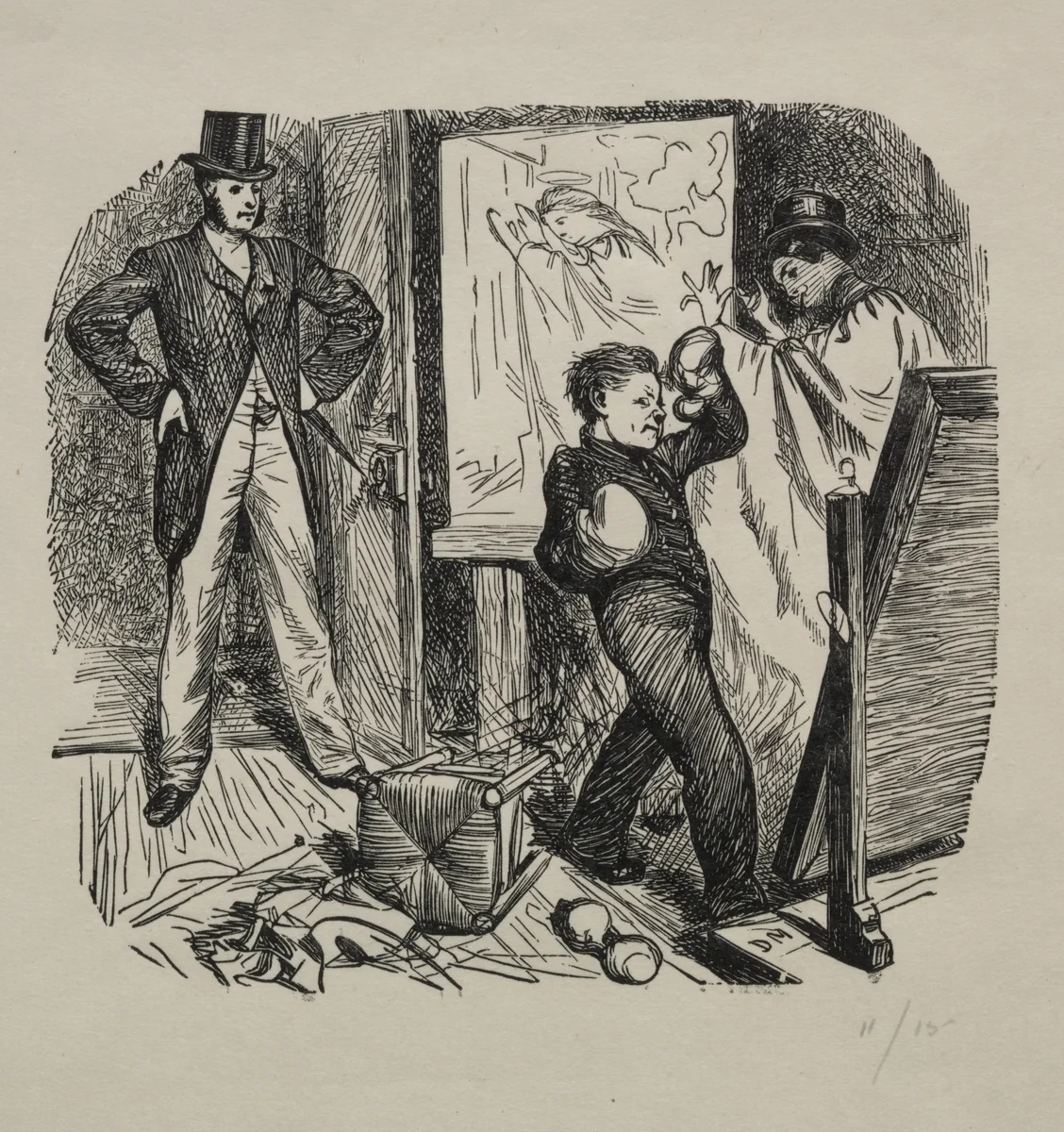 A Kettledrum in Mayfair by George Du Maurier, print, 1862