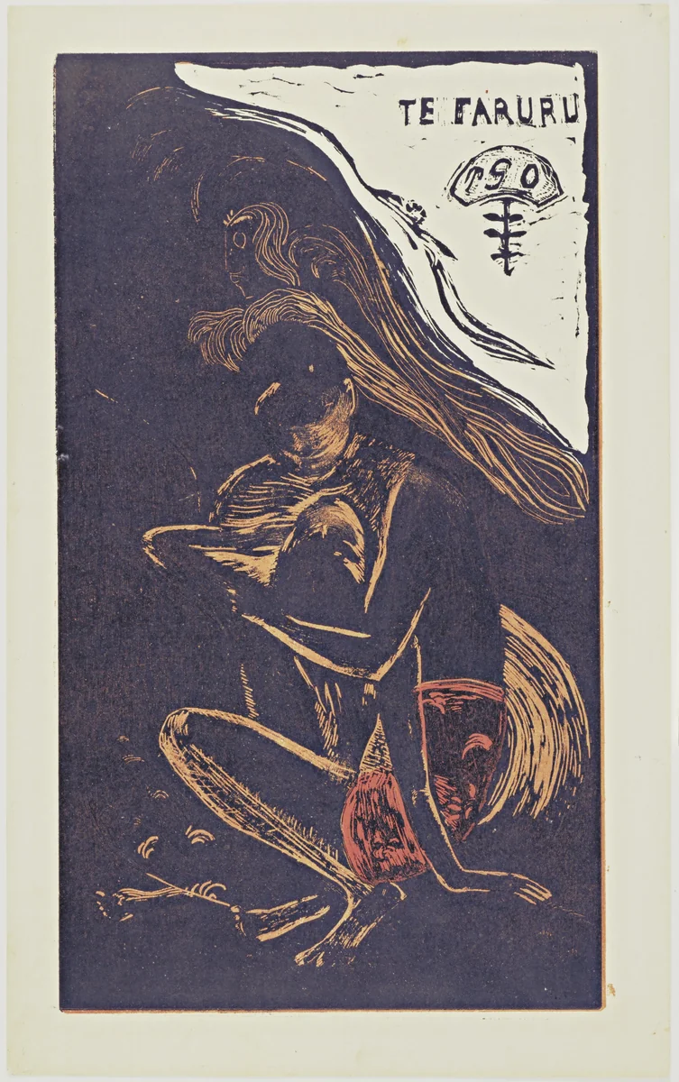 Te faruru (Here We Make Love) from Noa Noa (Fragrant Scent) by Paul Gauguin, print, 1893