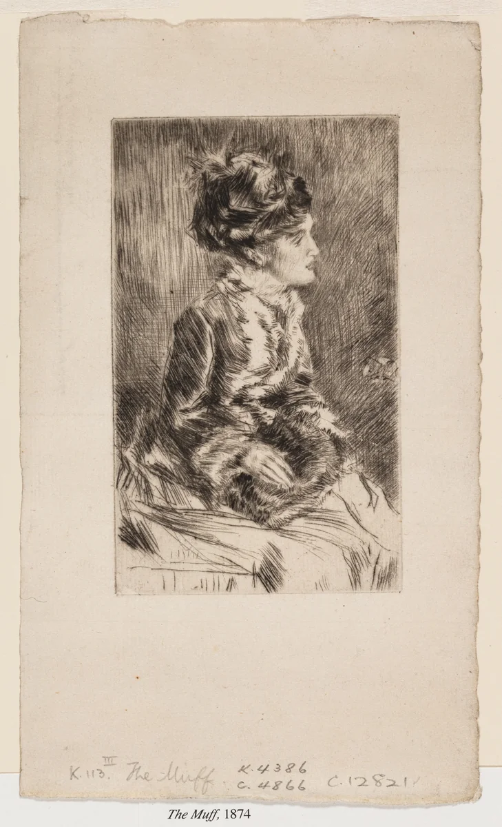 The Muff by James McNeill Whistler, print, 1874