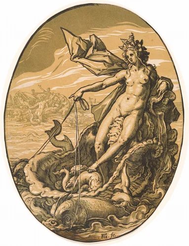 Tethys by Hendrick Goltzius, print, 1588-1590