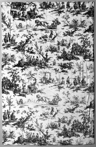 Les Plaisirs des Quatre Saisons (Pleasures of the Four Seasons) (Furnishing Fabric) by Jean Baptiste Huet, textile, 1783-1789