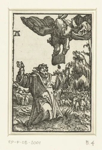 Annunciatie aan Joachim by Unknown, print, 1506-1538