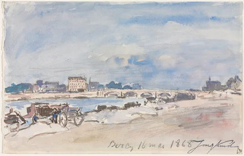 Bercy by Johan Barthold Jongkind, drawing, 1868