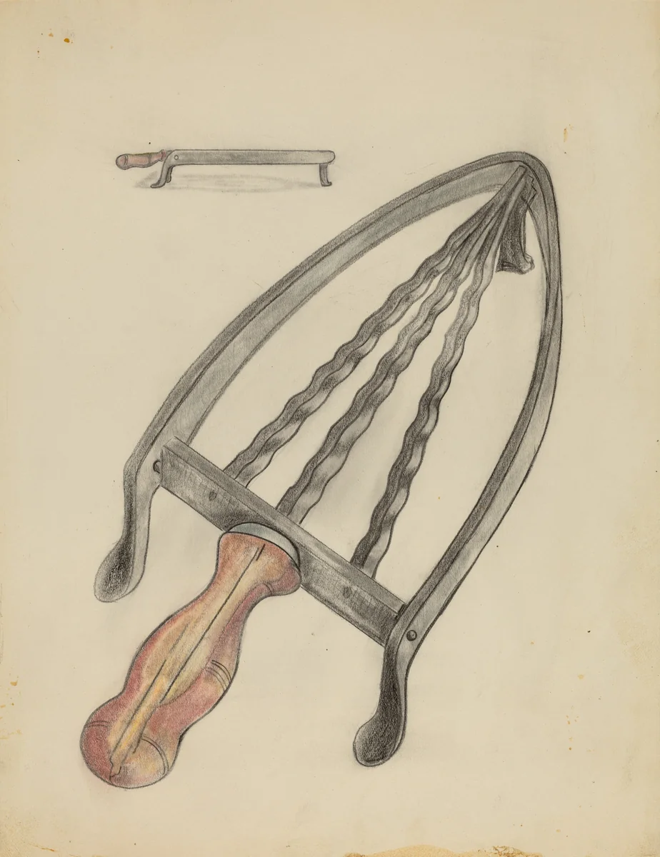 Flat Iron Stand by Columbus Simpson, index of american design, 1936