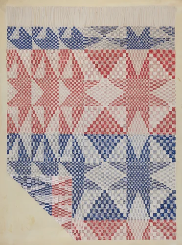 Coverlet by Katherine Hastings, index of american design, 1936