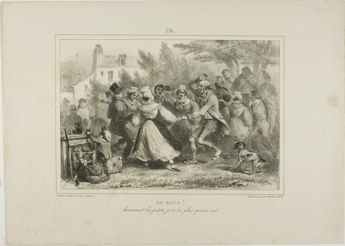 Circle Round! Gently Little One, I'm More than Fifteen Years Old by Denis Auguste Marie Raffet, print, 1832