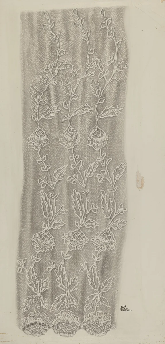 Lace Detail by Edith Miller, index of american design, 1938