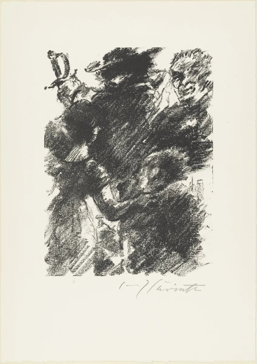 Heading for Act 1 (Kopfstück Zum 1. Akt) from The Robbers (Die Räuber) by Lovis Corinth, print, 1923