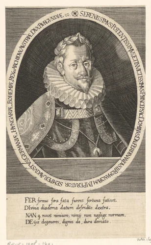 Portret van keizer Ferdinand II by Wolfgang Kilian, print, 1619-1662