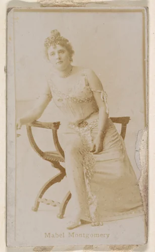 Mabel Montgomery, from the Actresses series (N245) issued by Kinney Brothers to promote Sweet Caporal Cigarettes by Kinney Brothers Tobacco Company, photograph, 1890