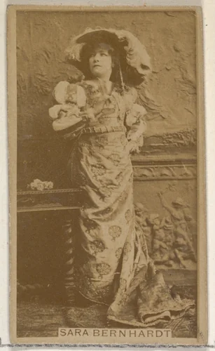 Sara Bernhardt, from the Actors and Actresses series (N45, Type 8) for Virginia Brights Cigarettes by Allen & Ginter, photograph, 1885-1891