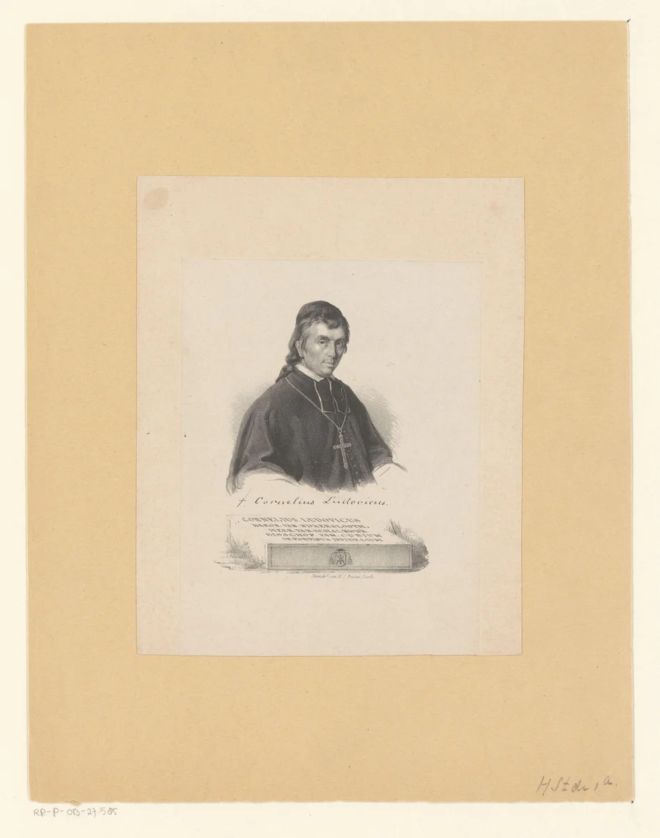 Portret van bisschop Cornelius Ludovicus de Wijkerslooth by anonymous, print, 1822-1845