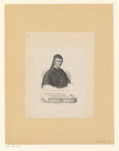 Portret van bisschop Cornelius Ludovicus de Wijkerslooth by anonymous, print, 1822-1845