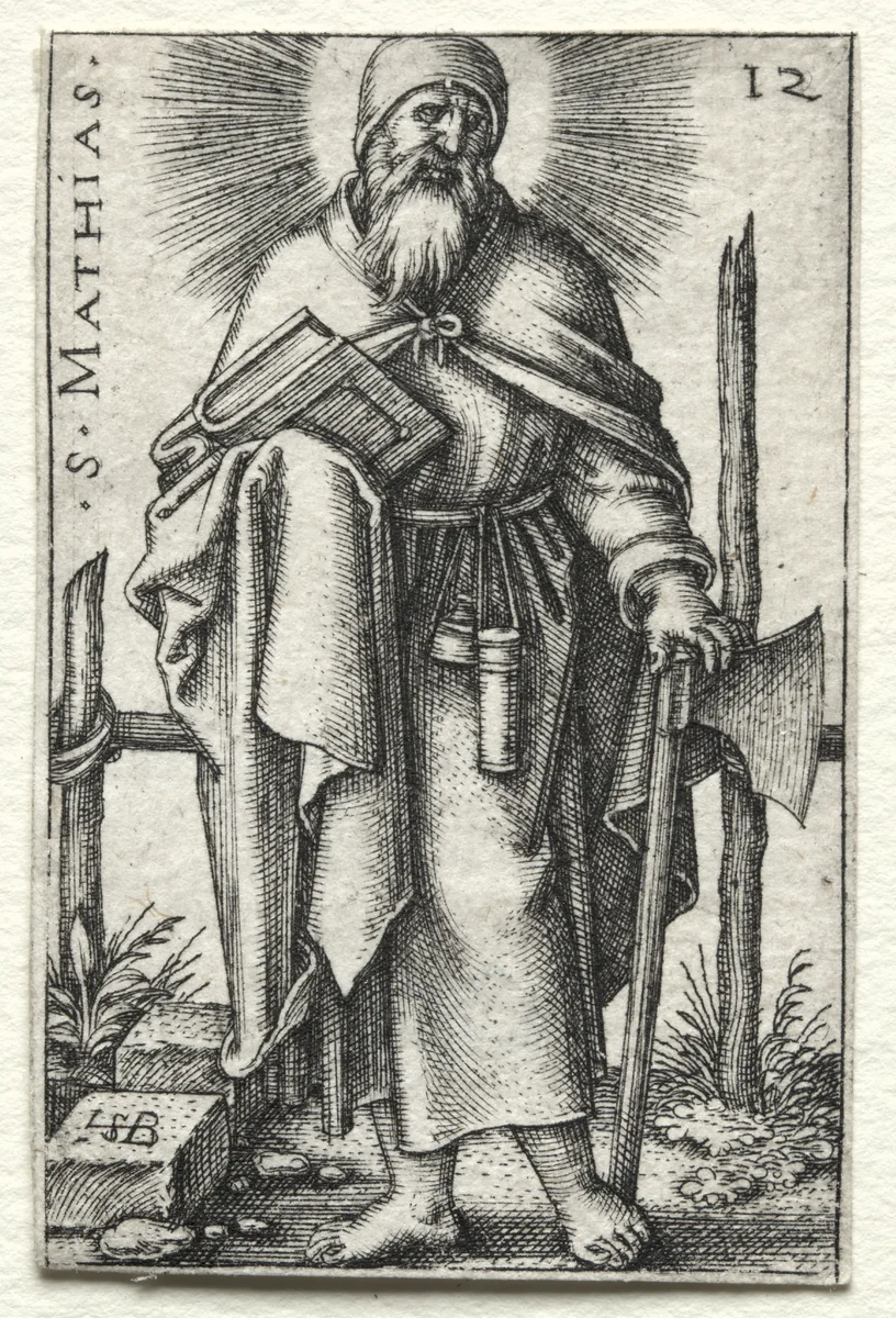 St. Matthew by Hans Sebald Beham, print, 1545-1546