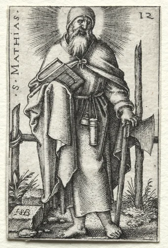 St. Matthew by Hans Sebald Beham, print, 1545-1546