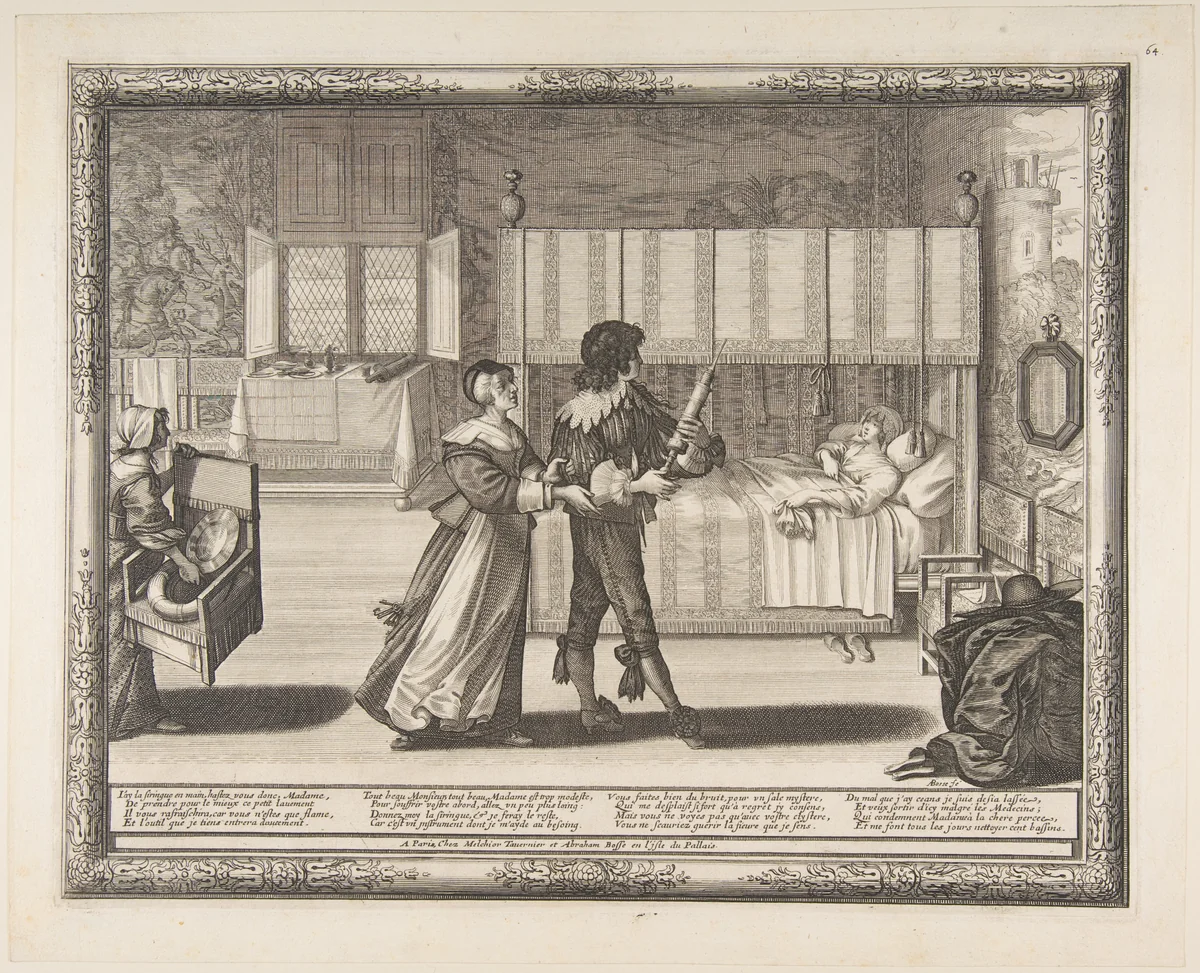 The Enema by Abraham Bosse, print, 1627-1637