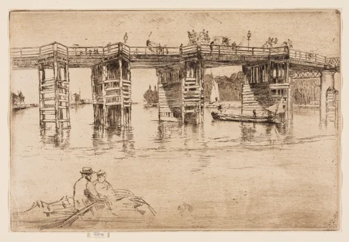 Old Putney Bridge by James McNeill Whistler, print, 1879
