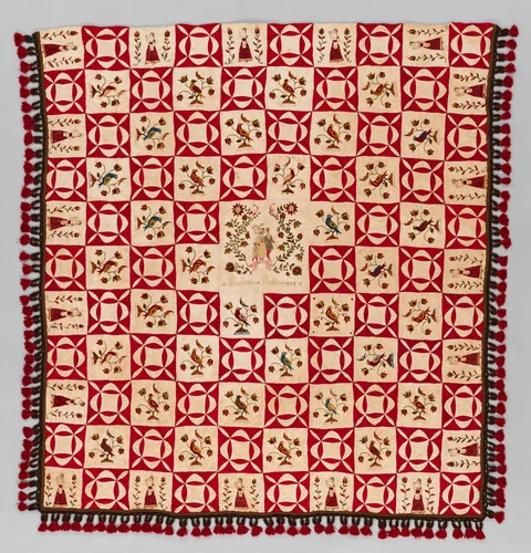 Pictorial Quilt by Euphemia Kichlein, artwork, 1832