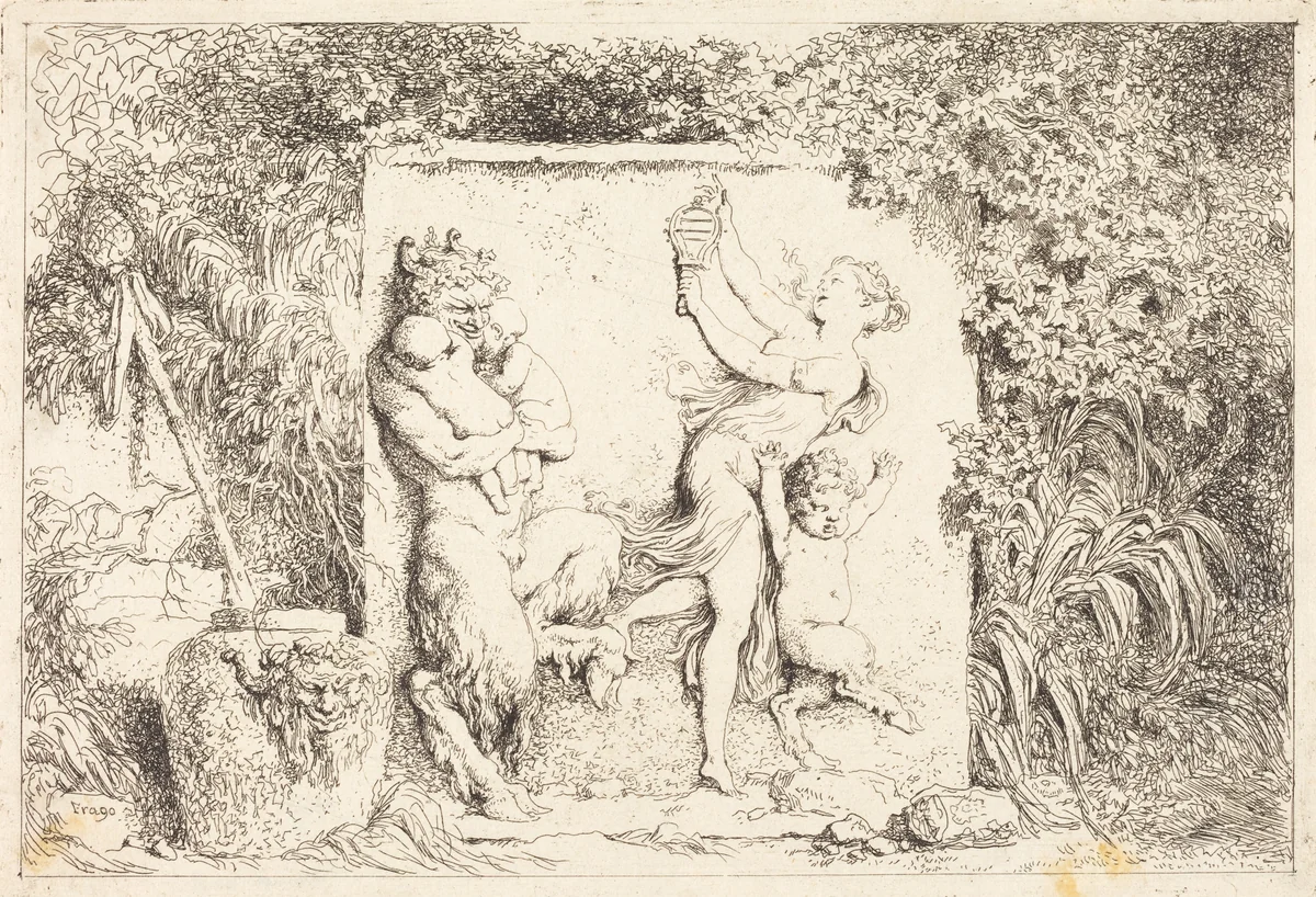 The Satyrs' Dance (Danse de satyres) by Jean Honoré Fragonard, print, 1763