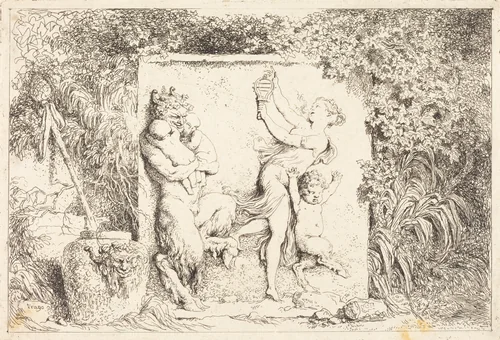 The Satyrs' Dance (Danse de satyres) by Jean Honoré Fragonard, print, 1763