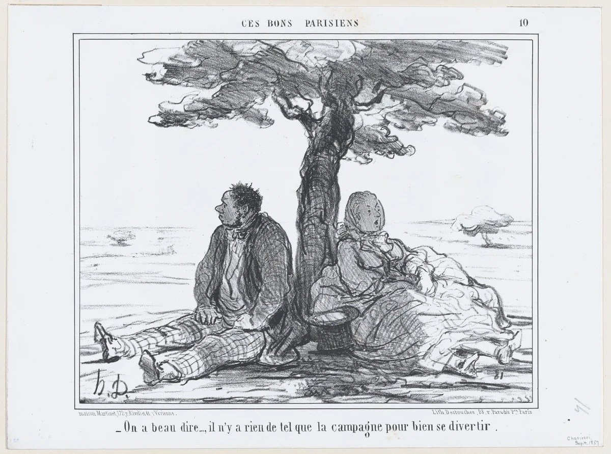 On a beau dire..., from Ces Bons Parisiens, published in "Le Charivari" by Honoré Daumier, print, 1857