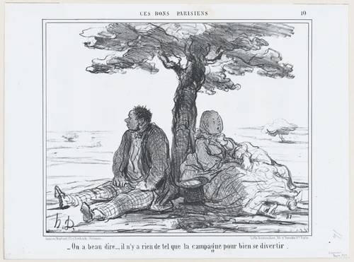 On a beau dire..., from Ces Bons Parisiens, published in "Le Charivari" by Honoré Daumier, print, 1857