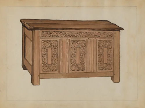 Chest by Ada V. May, index of american design, 1936