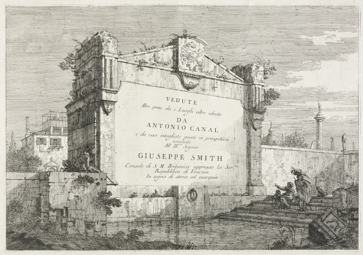 Views: Title Page by Antonio Canaletto, print, 1735-1746