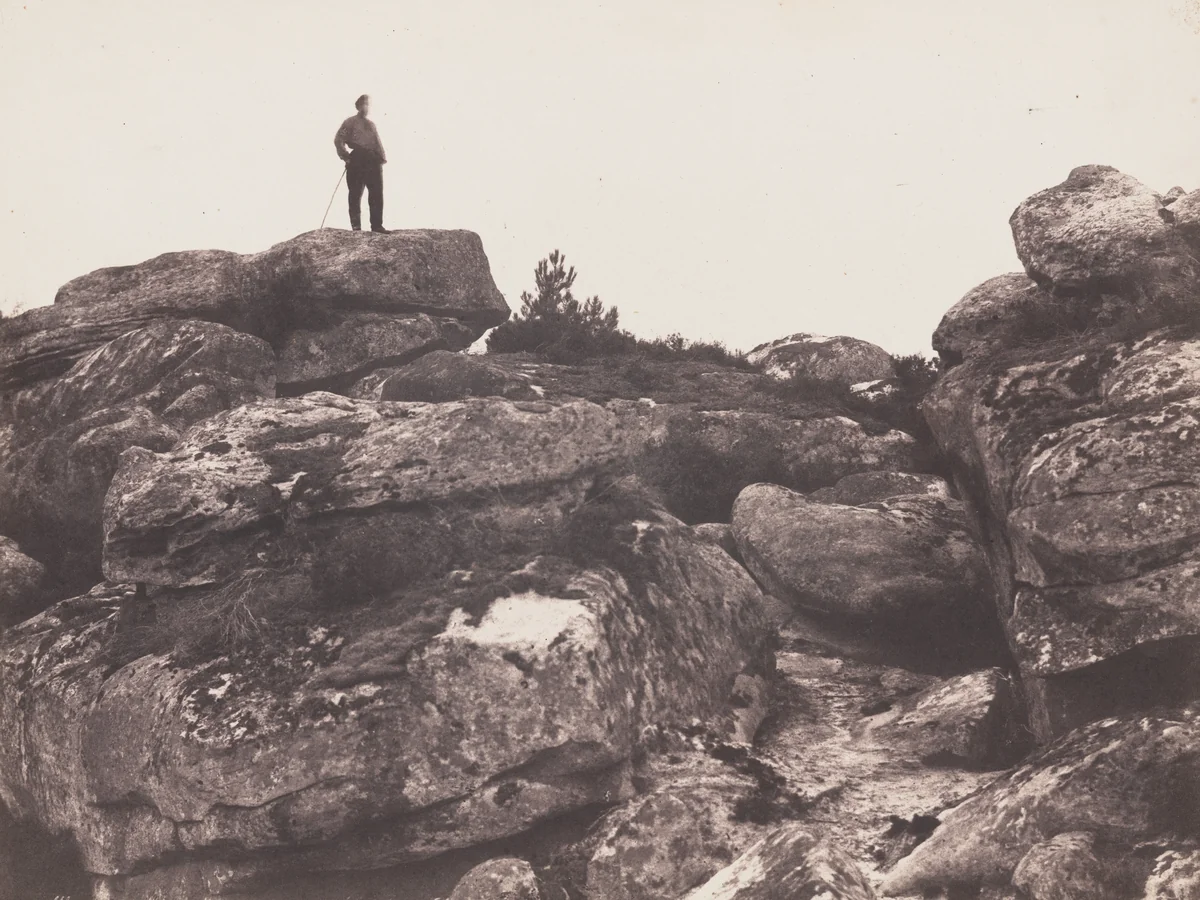 Gorges de Franchard - Forêt de Fontainebleau (Franchard Gorges – Fontainebleau Forest) by Eugène Cuvelier, photograph, 1863