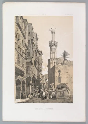 88. Une rue, à Rosette by Joseph-Philibert Girault de Prangey, print, 1843
